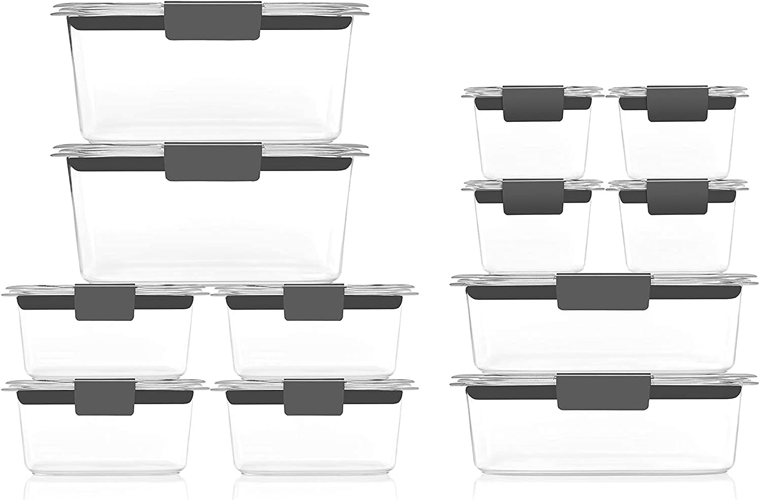 Rubbermaid Brilliance BPA-Free Airtight Food Storage Containers, 24-Piece Set, Easy for Meal Prep, Lunch & Leftovers - Image 2