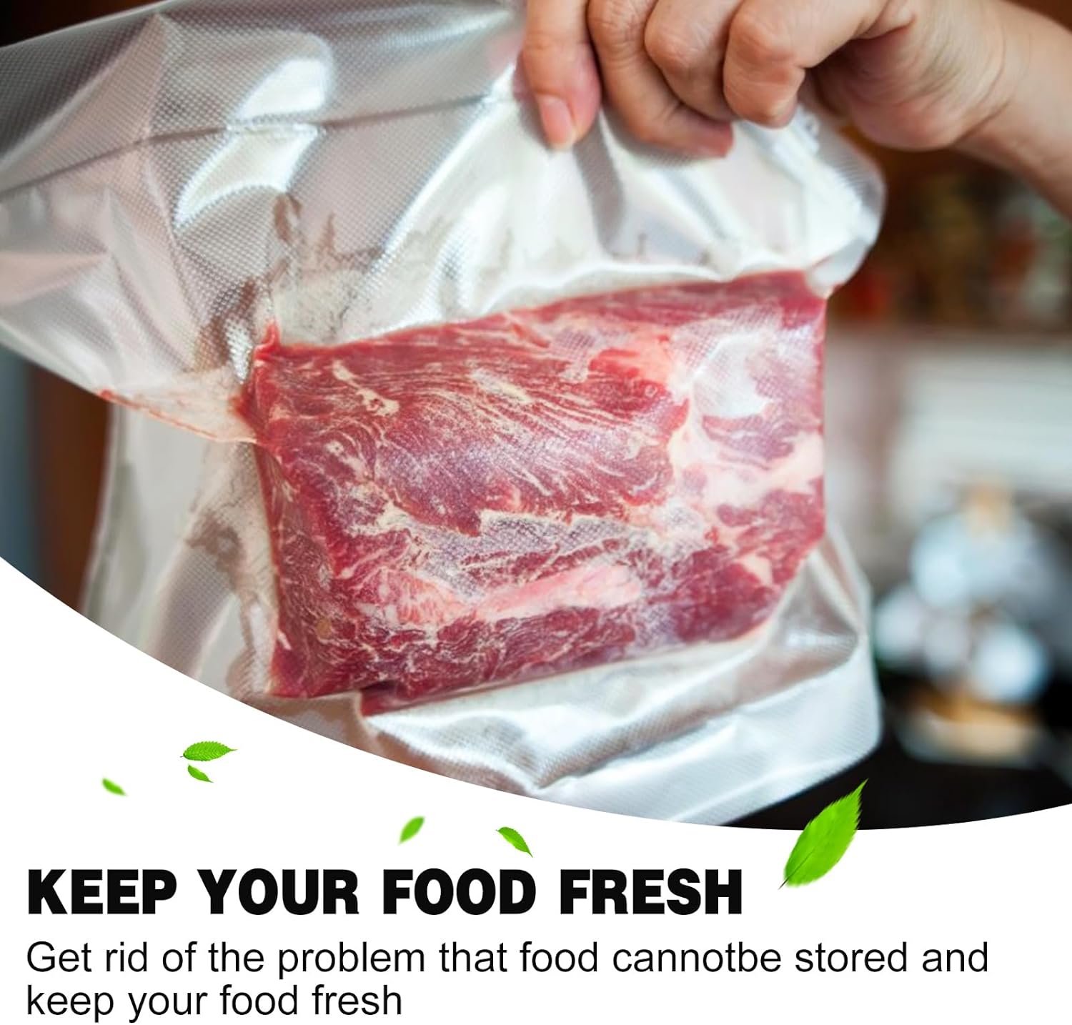 Vacuum Sealer Machine, Multifunctional Food Sealer for Sous Vide and Freshness Preservation, Includes 10 Vacuum Seal Bags, White - Image 4