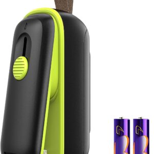 Bag Sealer Mini, 2 in 1 Bag Sealer Heat Sealer with Cutter, Portable Handheld Bag Resealer Machine for Chip Bags Plastic Bags Food Storage(Battery included)