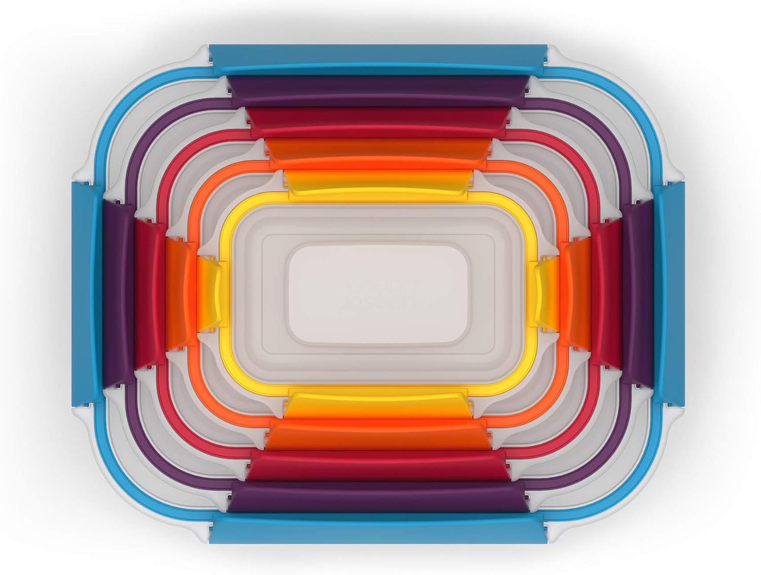 Joseph Joseph Nest Lock Plastic BPA Free Food Storage Container Set with Lockable Airtight Leakproof Lids, 10-Piece, Multi-Color - Image 7