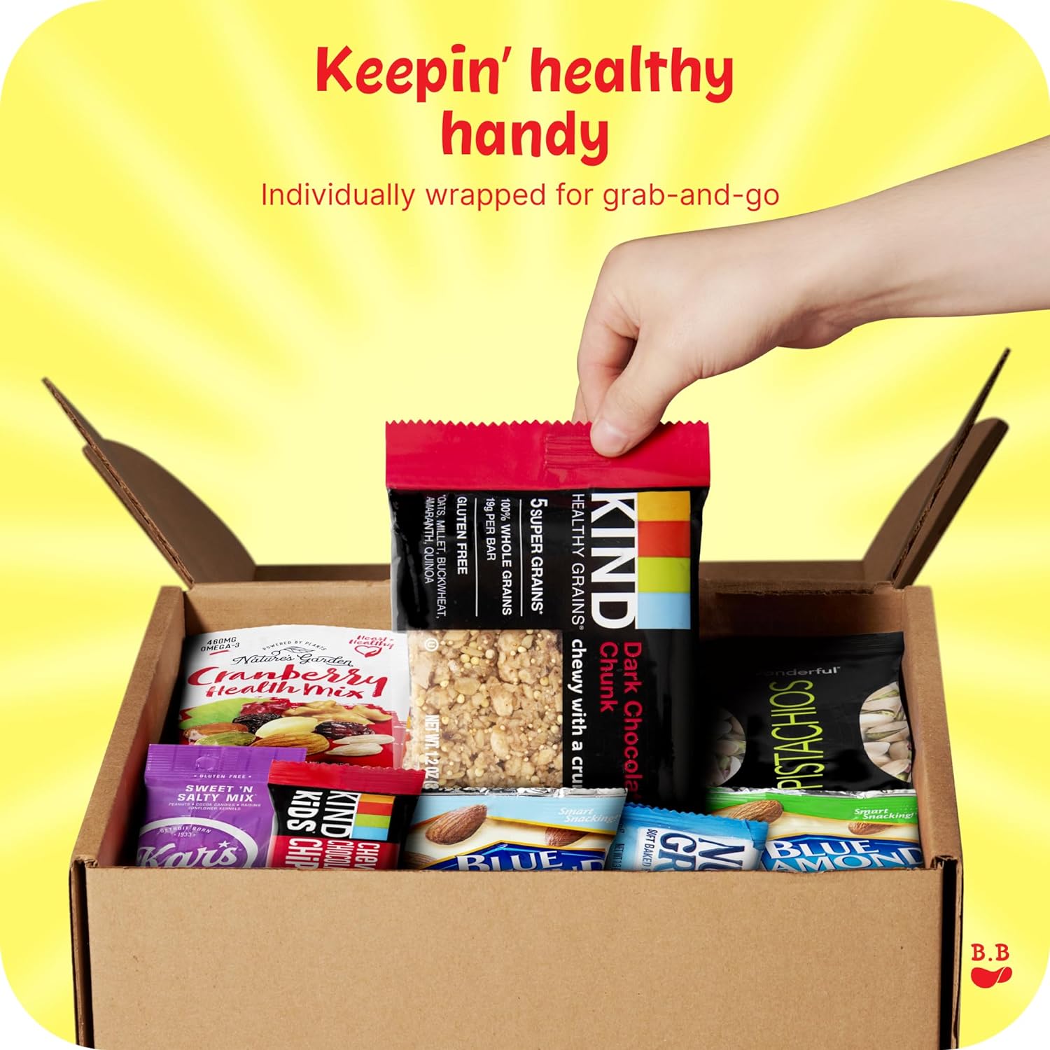 Healthy Snack Box Care Package -30 Piece Food Snack Variety Pack for, College Kids, Adults, Military, Boyfriend, Girlfriend, Office ,Birthdays, – This Healthy Snack Packs Includes a Variety of Granola Bars, Nuts & More - Image 4
